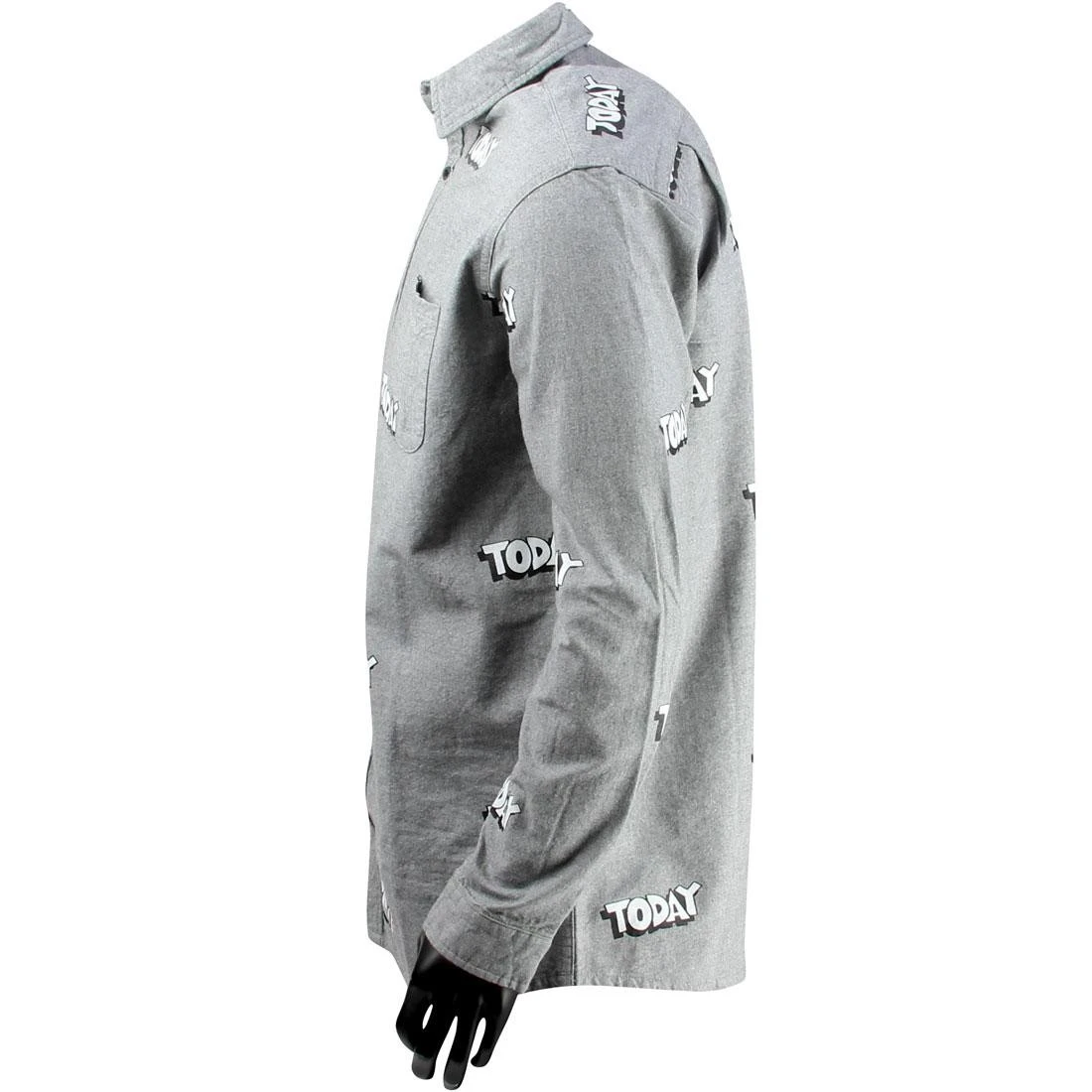 Lazy Oaf Today Long Sleeve Shirt (gray) 5 Lazy Oaf Today Long Sleeve Shirt (gray) - Image 3