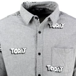 Lazy Oaf Today Long Sleeve Shirt (gray) 9 Lazy Oaf Today Long Sleeve Shirt (gray) -Tees Shop 04 29 15lazyoaf 004