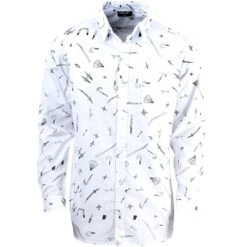 Lazy Oaf Men Ninja Weapons Long Sleeve Shirt (white)