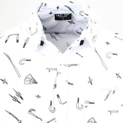 Lazy Oaf Men Ninja Weapons Long Sleeve Shirt (white) -Tees Shop 05 20 15lazyoaf 021