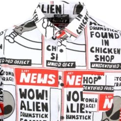 Lazy Oaf Men Wow Alien Long Sleeve Shirt (white) 9 Lazy Oaf Men Wow Alien Long Sleeve Shirt (white) -Tees Shop 08 20 15lazyoaf2 019