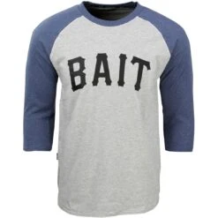 BAIT Men Core Raglan Tee (gray / Navy) -Tees Shop 08 21 15bait 007
