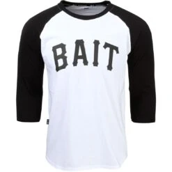 BAIT Men Core Raglan Tee (white / Black) 8 BAIT Men Core Raglan Tee (white / Black) -Tees Shop 08 21 15bait 082