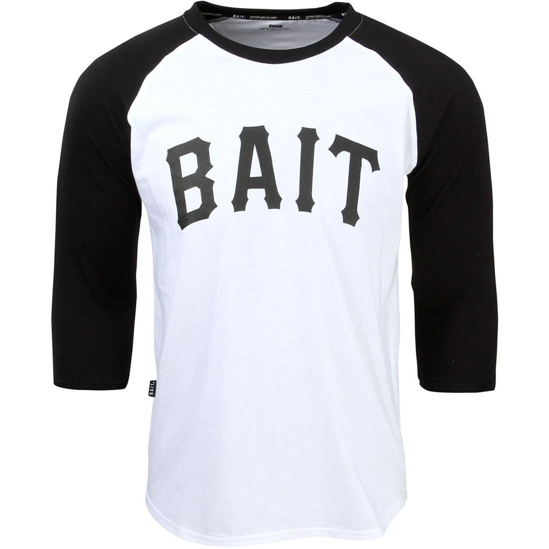 BAIT Men Core Raglan Tee (white / Black) 5 BAIT Men Core Raglan Tee (white / Black) - Image 3