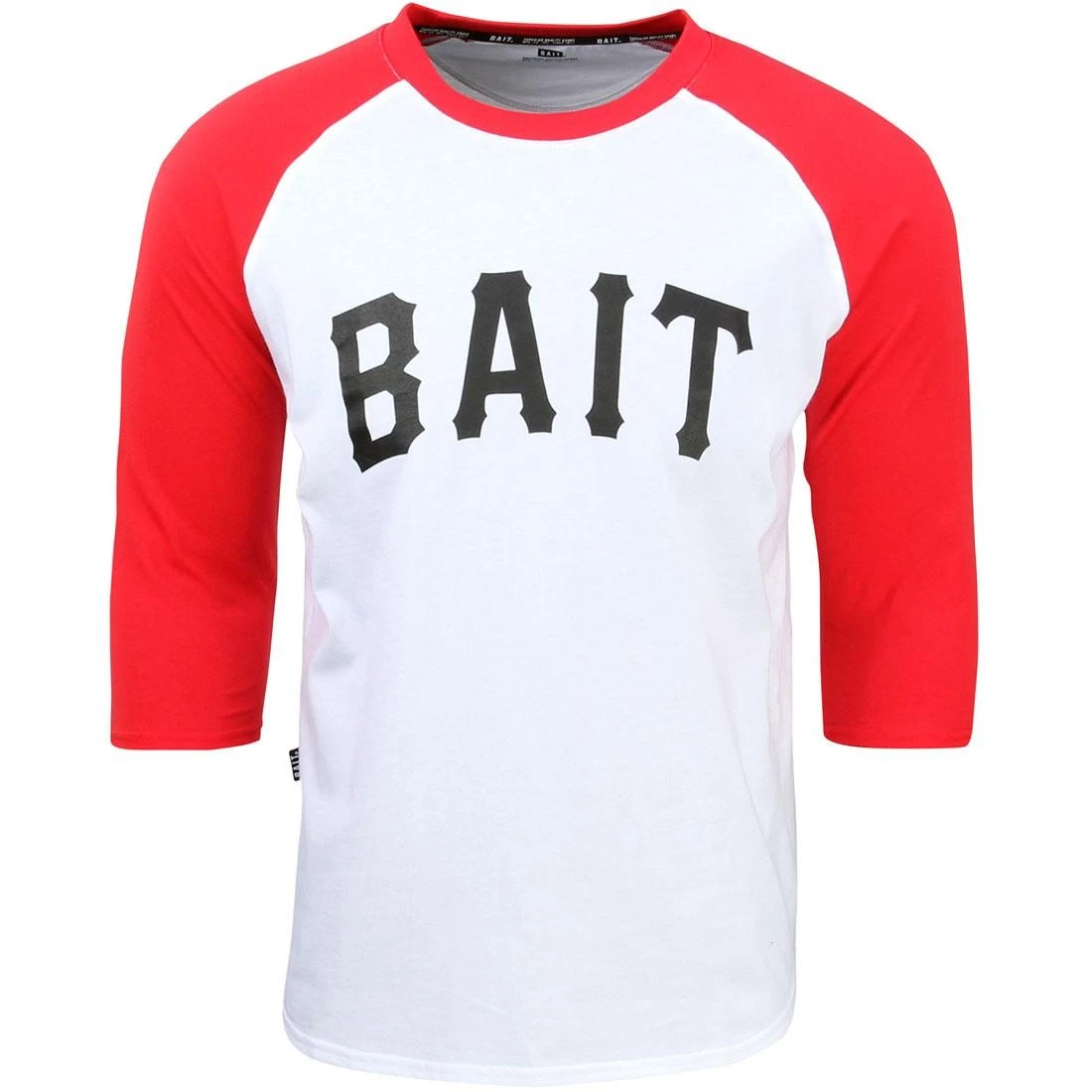 BAIT Men Core Raglan Tee (white / Red) 5 BAIT Men Core Raglan Tee (white / Red) - Image 3