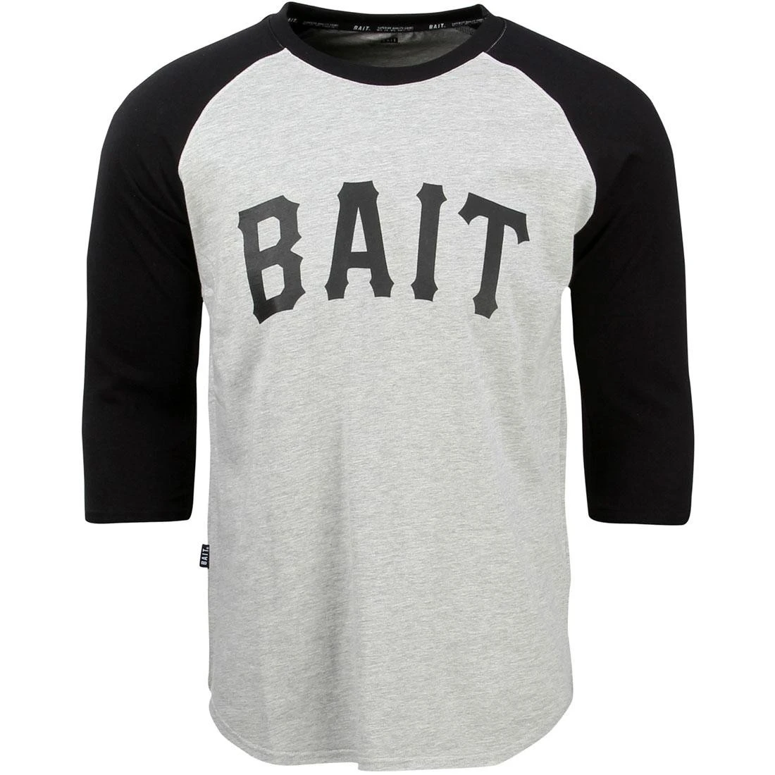 BAIT Men Core Raglan Tee (gray / Black) 5 BAIT Men Core Raglan Tee (gray / Black) - Image 3