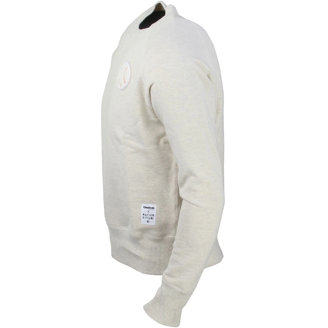 Reebok X Kitsune Men Baseball Crew Neck Sweater (white) 5 Reebok X Kitsune Men Baseball Crew Neck Sweater (white) - Image 3