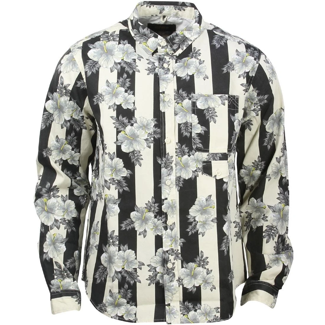 10 Deep 16 Bit Buttondown Long Sleeve Shirt (white / Hibis Strp) 3 10 Deep 16 Bit Buttondown Long Sleeve Shirt (white / Hibis Strp)