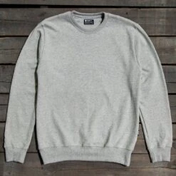 BAIT Men Premium Crew Neck Sweater - Made In Los Angeles (gray / Heather)