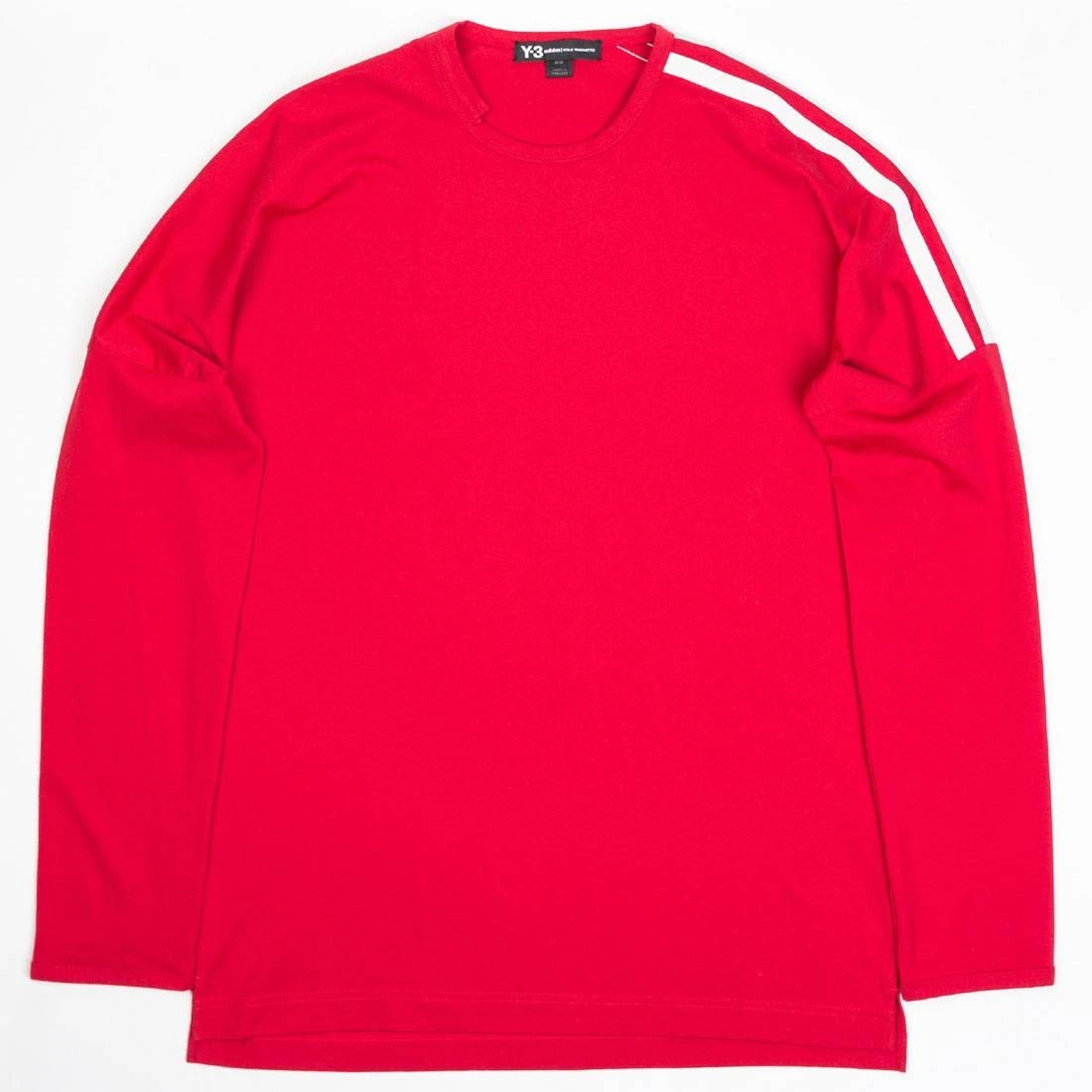 Adidas Y-3 Men 3-Stripes Long Sleeve Tee (chili Pepper / Core White) 3 Adidas Y-3 Men 3-Stripes Long Sleeve Tee (chili Pepper / Core White)