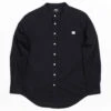 BAIT Men Mandarin Collar Button Up Shirt (black)
