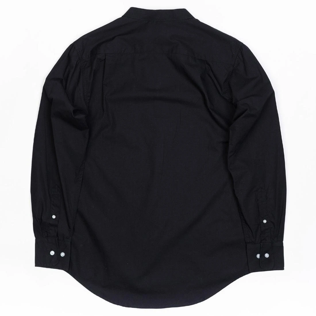 BAIT Men Mandarin Collar Button Up Shirt (black) 4 BAIT Men Mandarin Collar Button Up Shirt (black) - Image 2