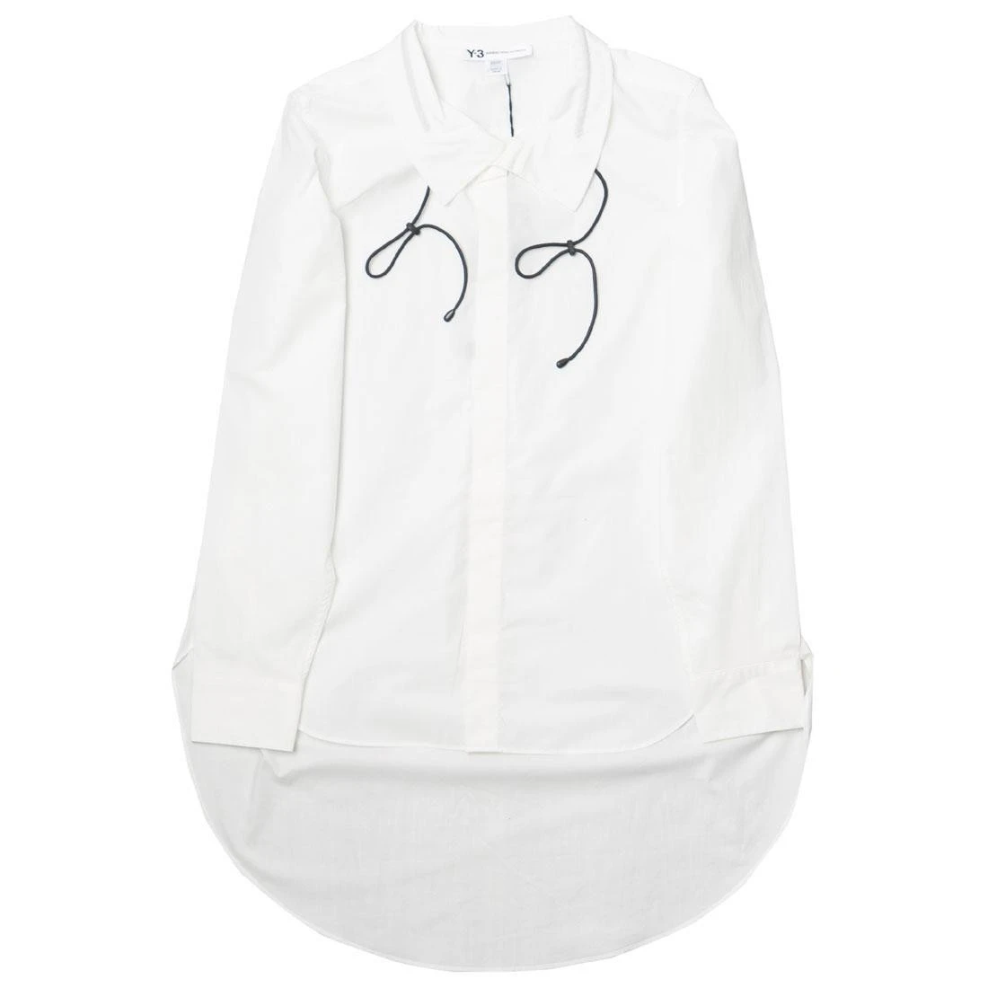 Adidas Y-3 Women Tie-Cord Shirt (white / Black) 3 Adidas Y-3 Women Tie-Cord Shirt (white / Black)