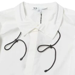 Adidas Y-3 Women Tie-Cord Shirt (white / Black) 7 Adidas Y-3 Women Tie-Cord Shirt (white / Black) -Tees Shop addp0738 2