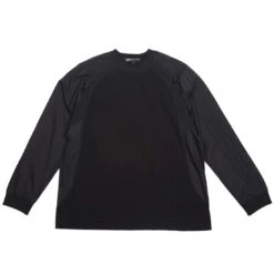 Adidas Y-3 Men 3 Stripes Light Nylon Mix Long Sleeve Tee (black)