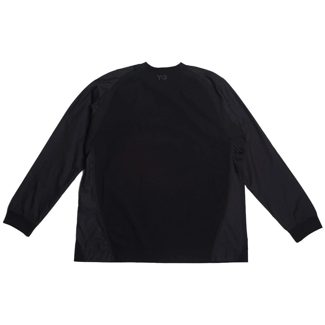 Adidas Y-3 Men 3 Stripes Light Nylon Mix Long Sleeve Tee (black) 4 Adidas Y-3 Men 3 Stripes Light Nylon Mix Long Sleeve Tee (black) - Image 2