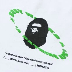 A Bathing Ape Men Universe Ape Loose Fit Long Sleeve Tee (white) -Tees Shop ap1g70111011wht 2