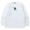 A Bathing Ape Men Universe Ape Loose Fit Long Sleeve Tee (white)