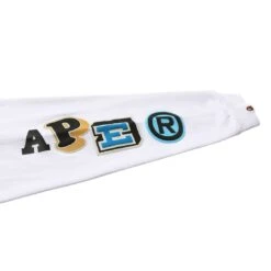 A Bathing Ape Men Multi Fonts Relaxed Fit Heavy Weight Long Sleeve Tee (white) -Tees Shop ap1i30111001wht 4