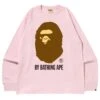 A Bathing Ape Men By Bathing Ape Long Sleeve Tee (pink)