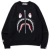 A Bathing Ape Men Shark Crewneck (black)