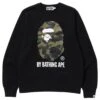 A Bathing Ape Men 1st Camo By Bathing Ape Crewneck (black)