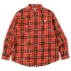 A Bathing Ape Men Bape Logo Check Loose Fit Shirt (red) -Tees Shop ap1i30131003red 1
