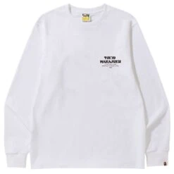 A Bathing Ape Men Japan Culture Daruma Long Sleeve Tee (white)
