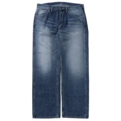 A Bathing Ape Men Ape Head Relaxed Fit Denim Pants (blue / Light Indigo)