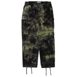 A Bathing Ape Men Tie Dye Relaxed Fit 6 Pocket Pants (black)