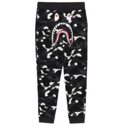 A Bathing Ape Men City Camo Shark Sweat Pants (black)