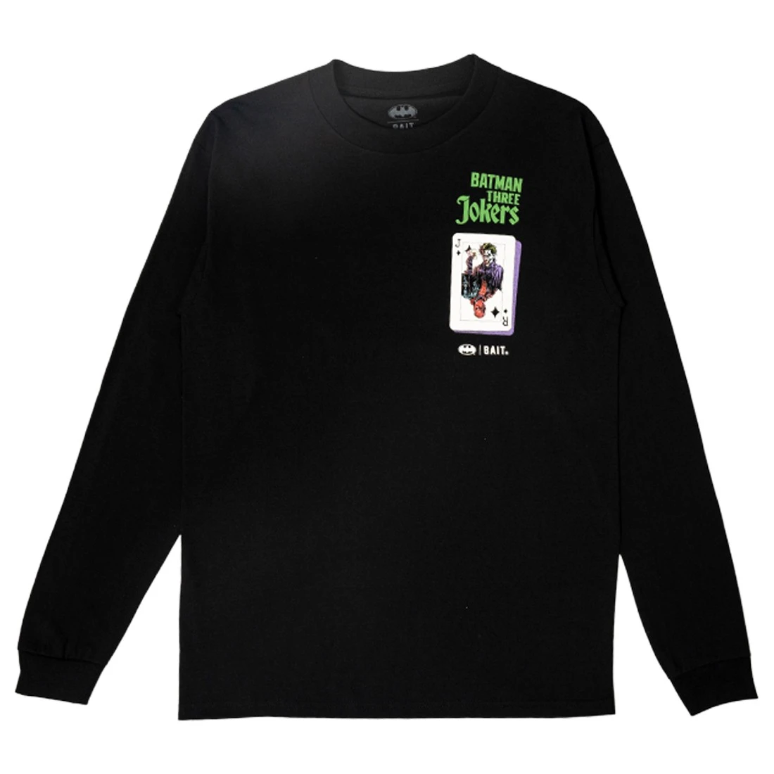 BAIT X Batman Three Jokers Men Logo Long Sleeve Tee (black) 3 BAIT X Batman Three Jokers Men Logo Long Sleeve Tee (black)