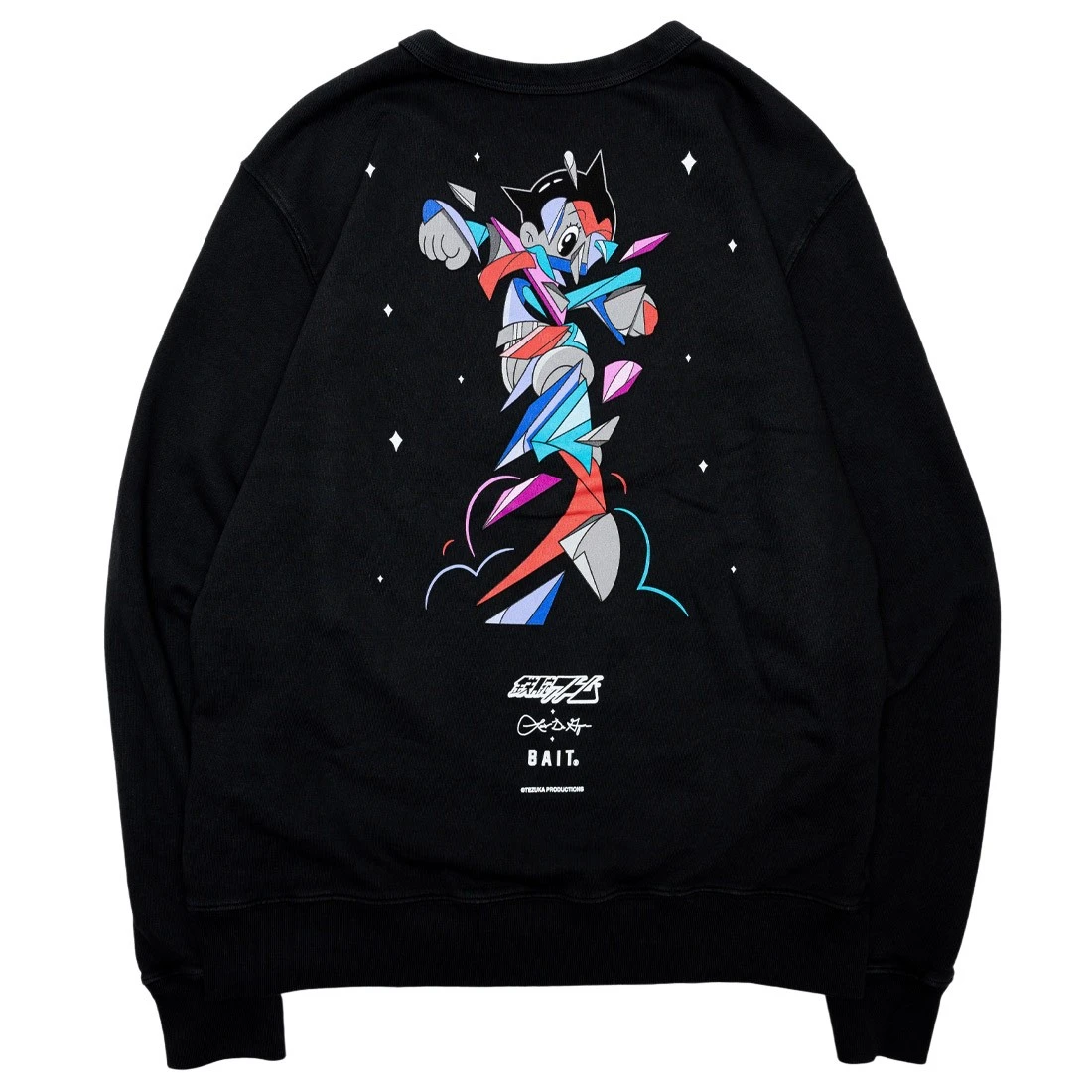 BAIT X Astro Boy X Louis De Guzman Men Crewneck Sweater (black) 5 BAIT X Astro Boy X Louis De Guzman Men Crewneck Sweater (black) - Image 3