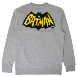 BAIT X Batman Men Adam West Portrait Crewneck Sweater (gray) 9 BAIT X Batman Men Adam West Portrait Crewneck Sweater (gray) -Tees Shop baadamcrewswtgr 4