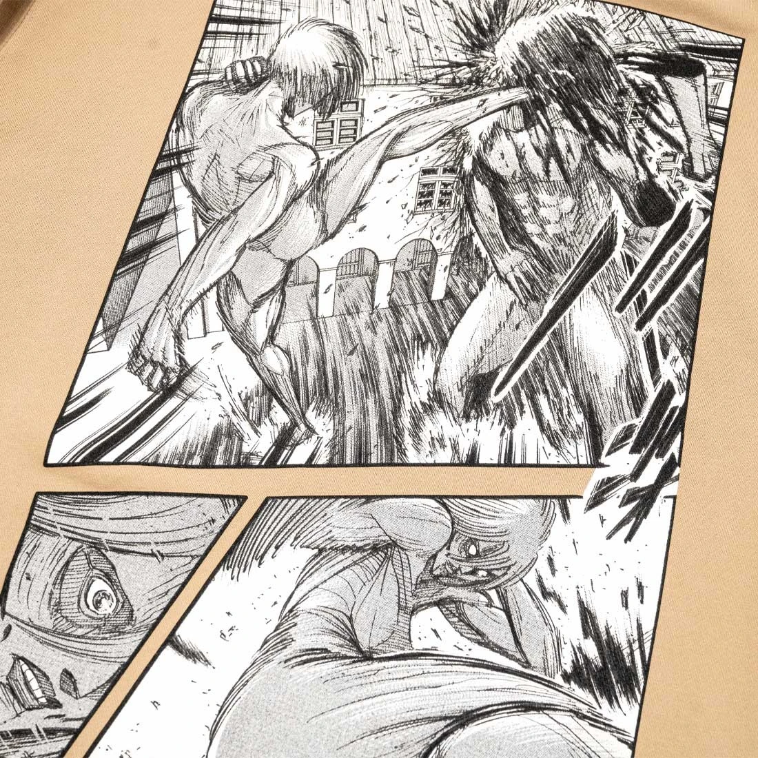 BAIT X Attack On Titan Men Female Titan Crewneck Sweater (sand / Cream) 6 BAIT X Attack On Titan Men Female Titan Crewneck Sweater (sand / Cream) - Image 4