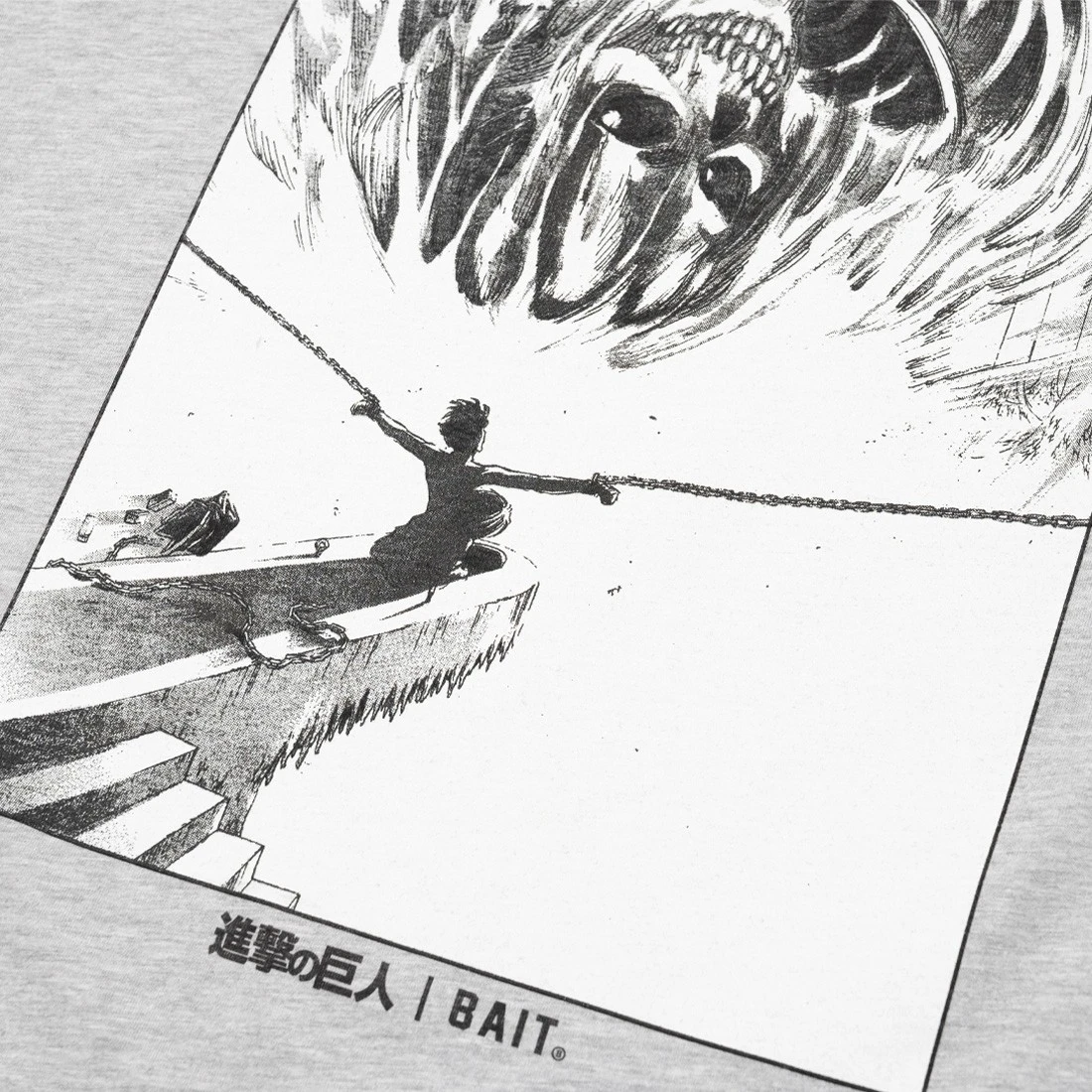 BAIT X Attack On Titan Men King Reiss Long Sleeve Tee (gray) 4 BAIT X Attack On Titan Men King Reiss Long Sleeve Tee (gray) - Image 2