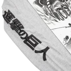 BAIT X Attack On Titan Men King Reiss Long Sleeve Tee (gray) 9 BAIT X Attack On Titan Men King Reiss Long Sleeve Tee (gray) -Tees Shop baaotkinglsgr 3