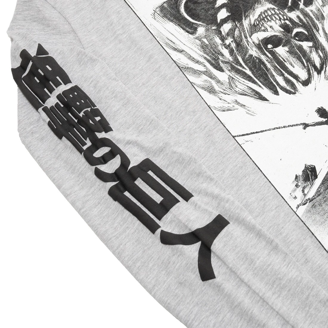 BAIT X Attack On Titan Men King Reiss Long Sleeve Tee (gray) 5 BAIT X Attack On Titan Men King Reiss Long Sleeve Tee (gray) - Image 3