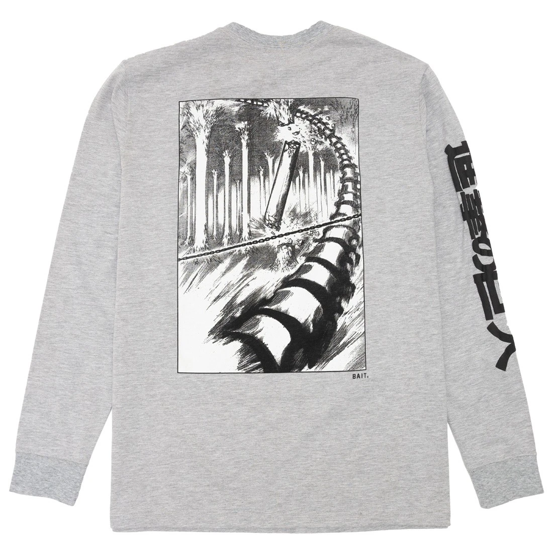 BAIT X Attack On Titan Men King Reiss Long Sleeve Tee (gray) 6 BAIT X Attack On Titan Men King Reiss Long Sleeve Tee (gray) - Image 4