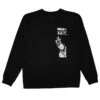 BAIT X Attack On Titan Men Mikasa Crewneck Sweater (black) 1 BAIT X Attack On Titan Men Mikasa Crewneck Sweater (black) -Tees Shop baaotmikacrwbk 1