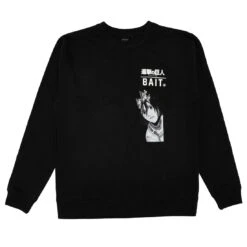 BAIT X Attack On Titan Men Mikasa Crewneck Sweater (black)