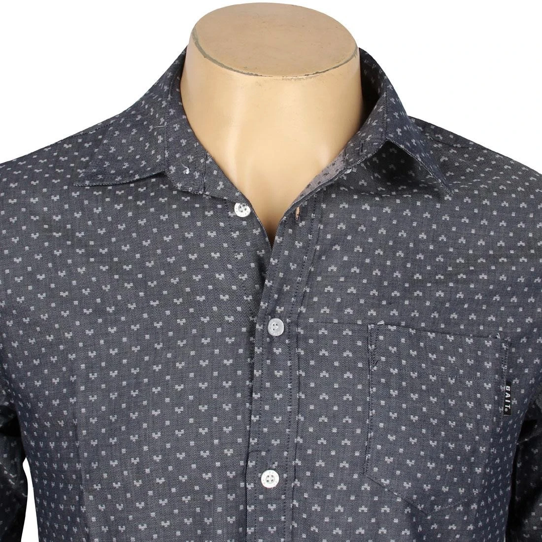 BAIT Basics Long Sleeve Shirt (blue / Light Blue) 6 BAIT Basics Long Sleeve Shirt (blue / Light Blue) - Image 4