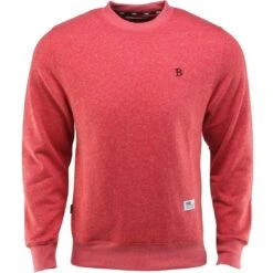 BAIT B Letter Invisible Pockets Fitted Crewneck (red) -Tees Shop babt140213 002bred thum1 46079