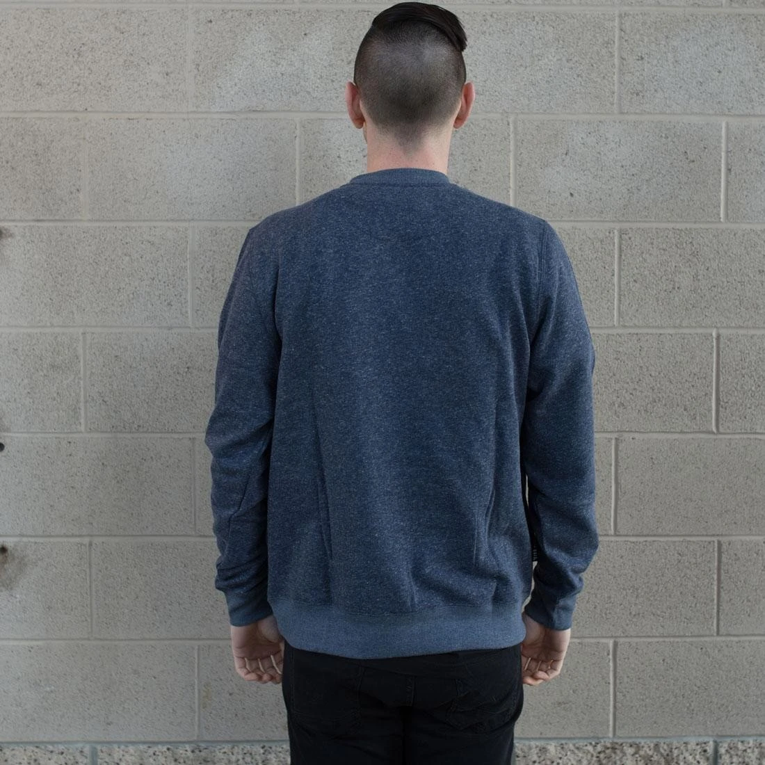 BAIT B Letter Invisible Pockets Fitted Crewneck (navy) 4 BAIT B Letter Invisible Pockets Fitted Crewneck (navy) - Image 2