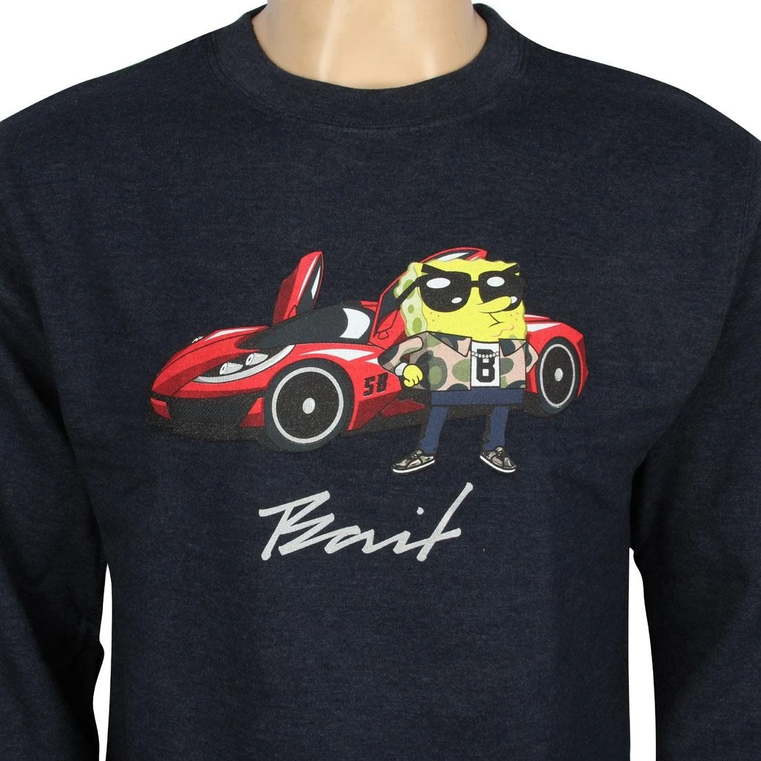 BAIT X SpongeBob SpongeBob SquarePants Crewneck (navy / Heather) 7 BAIT X SpongeBob SpongeBob SquarePants Crewneck (navy / Heather) - Image 5