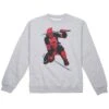 BAIT X Marvel Men Deadpool Two Swords Crewneck Sweater (gray / Heather) 1 BAIT X Marvel Men Deadpool Two Swords Crewneck Sweater (gray / Heather) -Tees Shop badpool2swdcrgr 1