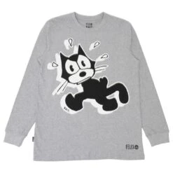 BAIT X Felix The Cat Men Sweatin Long Sleeve Tee (gray)