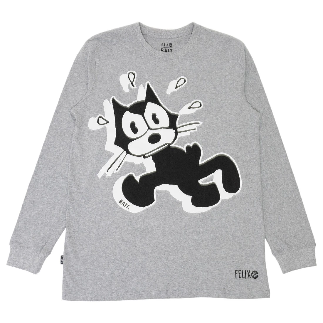 BAIT X Felix The Cat Men Sweatin Long Sleeve Tee (gray) 3 BAIT X Felix The Cat Men Sweatin Long Sleeve Tee (gray)