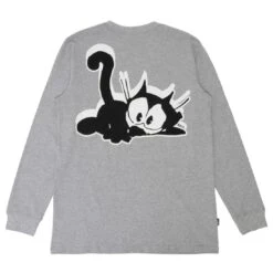 BAIT X Felix The Cat Men Sweatin Long Sleeve Tee (gray) 10 BAIT X Felix The Cat Men Sweatin Long Sleeve Tee (gray) -Tees Shop bafelixsweatlgr 4