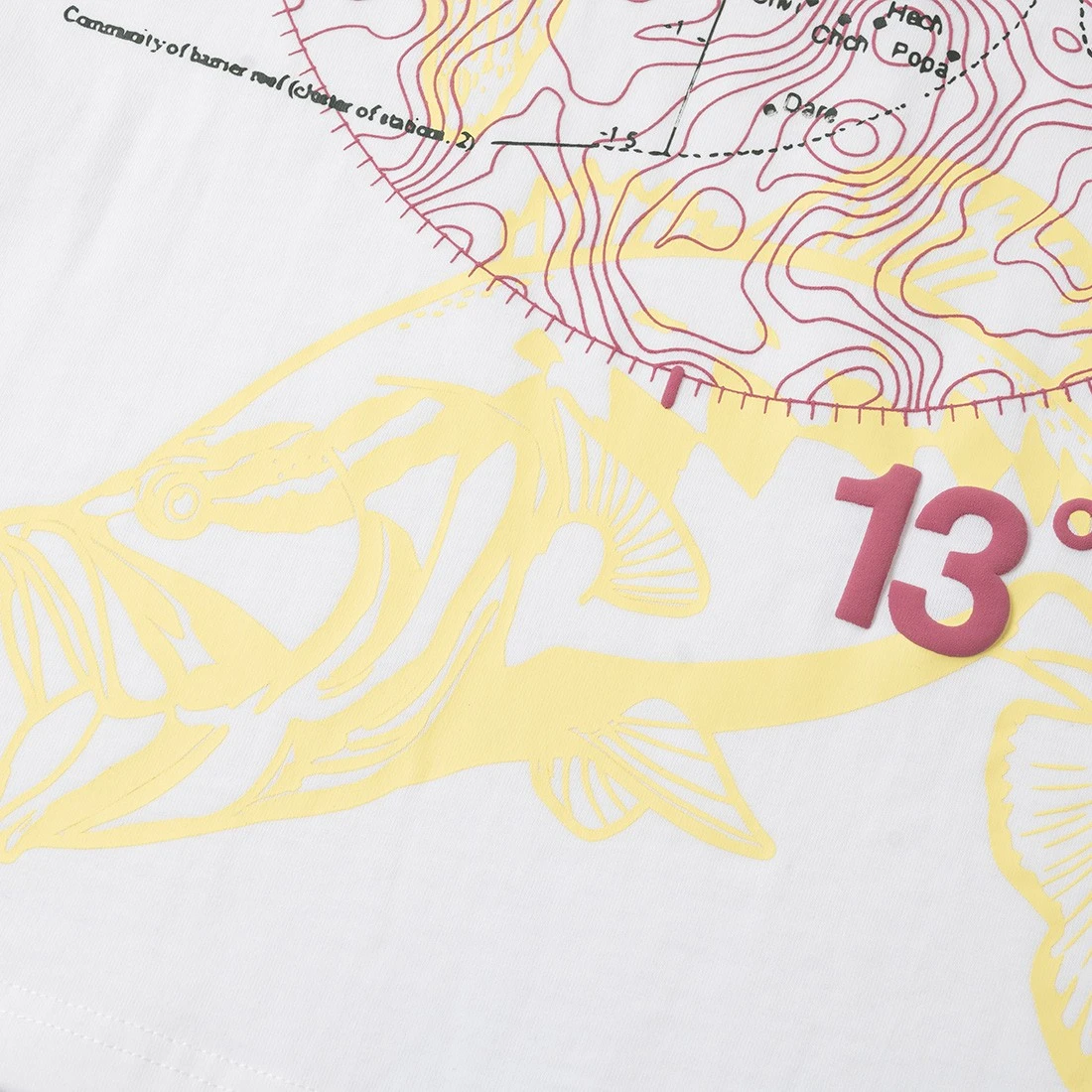 BAIT Men Fishing Coordinates Long Sleeve Tee (white) 6 BAIT Men Fishing Coordinates Long Sleeve Tee (white) - Image 4